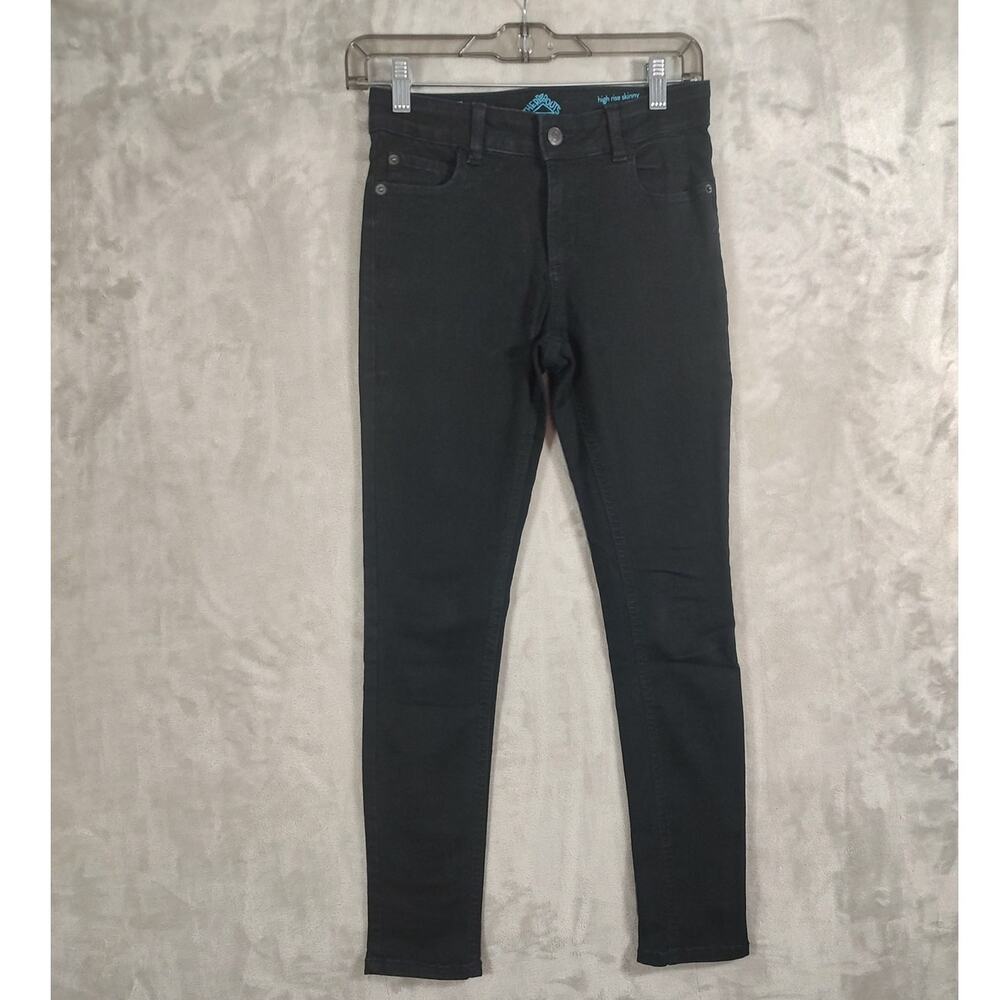 Youth Black Jeans, There-A-Bouts Size 12 High Rise Skinny Straight Leg 5 Pockets